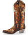 Corral Women's Floral Embroidered Lamb Western Boots - Snip Toe, Chocolate, hi-res