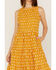 Image #3 - Stetson Women's Southwestern Embroidered Sleeveless Tiered Midi Dress, Yellow, hi-res
