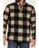 Cody James Men's Lumber Jack Buffalo Check Polar Fleece 1/4 Zip Pullover - Tan, Tan, hi-res