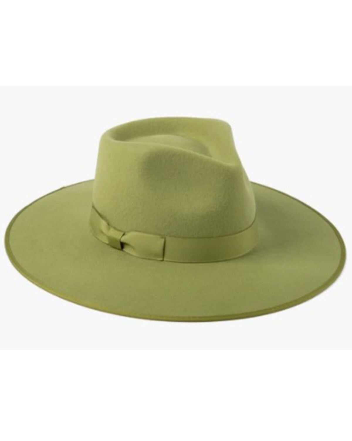 Image #1 - Lack Of Color Women's Cactus Rancher Lime Green Soft Wool Fashion Fedora Hat , , hi-res
