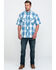 Image #6 - Resistol Men's Biscayne Large Plaid Short Sleeve Western Shirt , White, hi-res