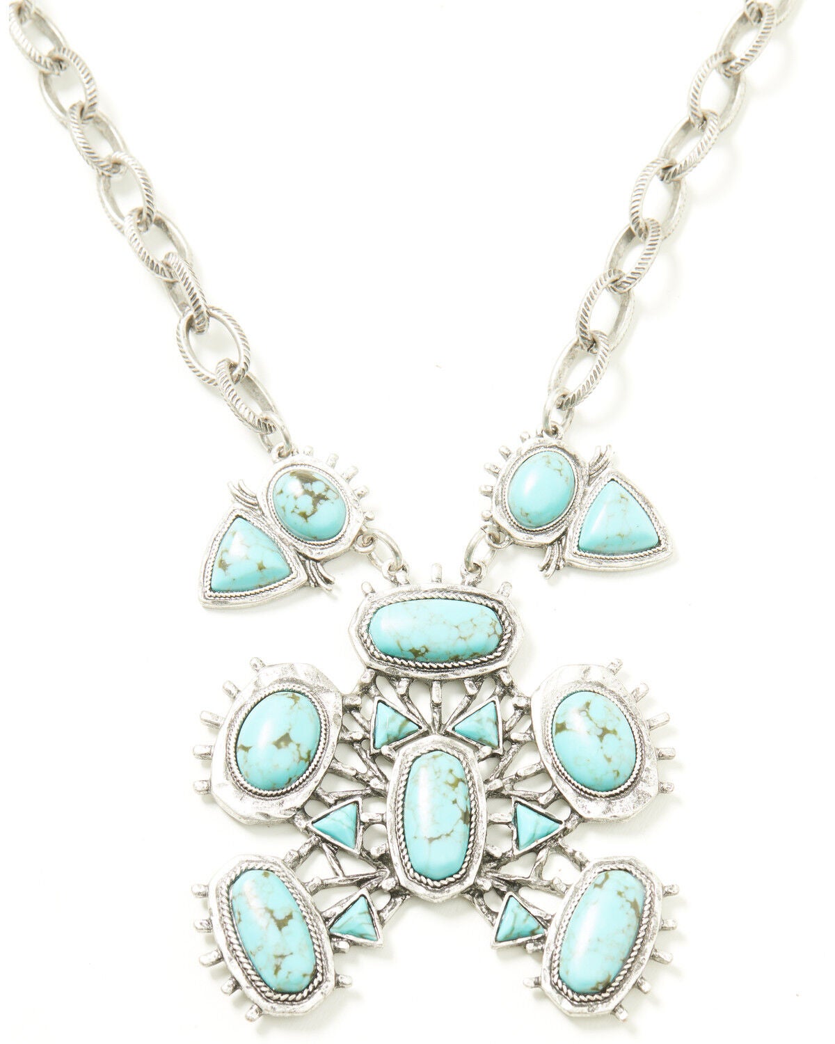Idyllwind Women's Porsha Squash Blossom Statement Necklace, Silver, hi-res