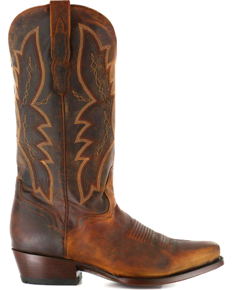 mens black distressed cowboy boots