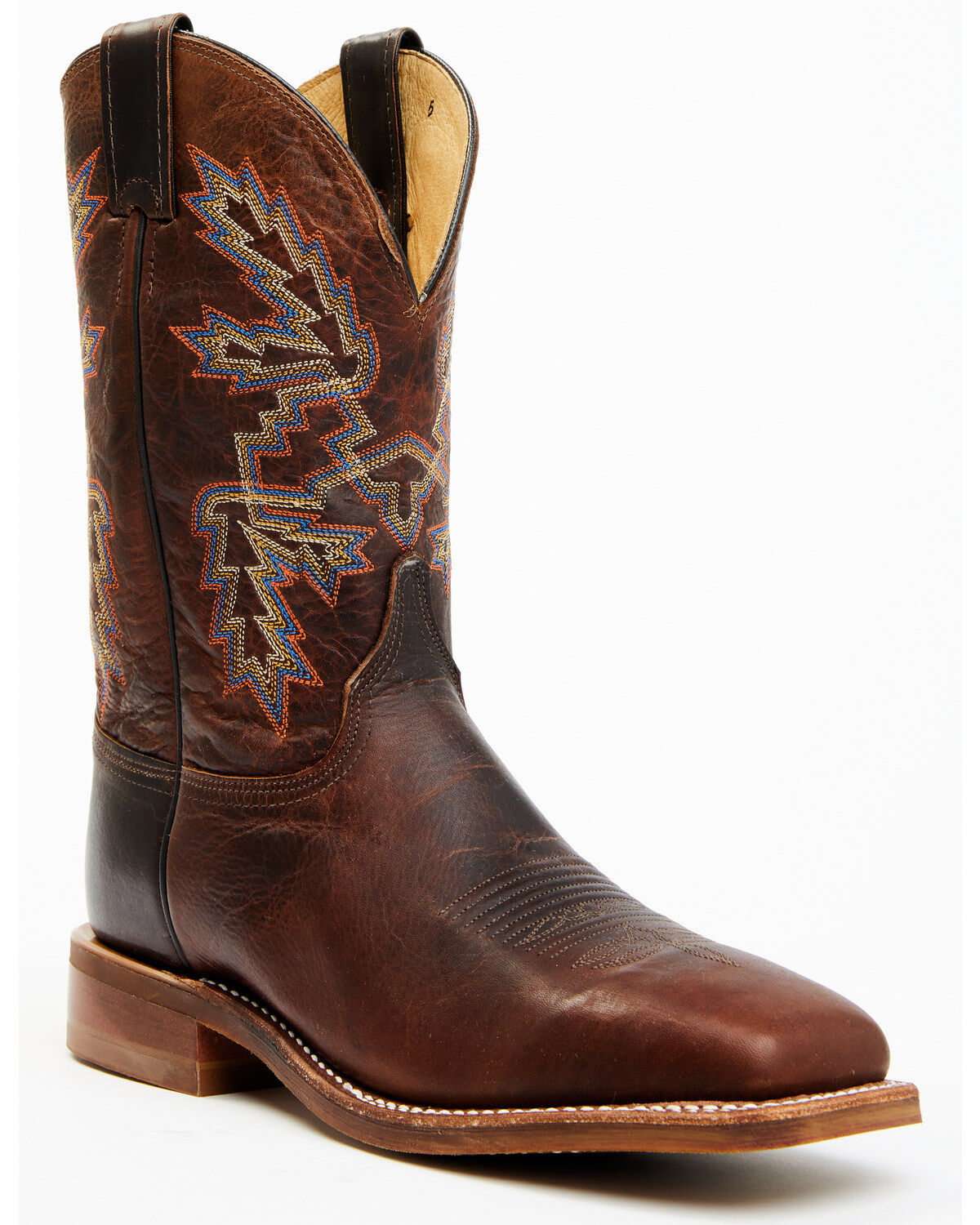 Image #1 - Justin Men's Bent Rail Bender Performance Western Boots - Broad Square Toe, Chocolate, hi-res
