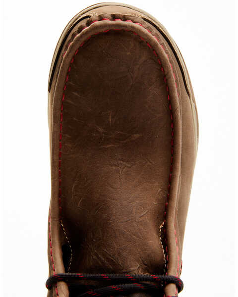 Image #6 - Cody James Men's Wallabee Moc Toe Work Shoes - Composite Toe, Brown, hi-res