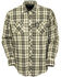 Outback Trading Co Men's Beau Plaid Print Long Sleeve Thermal Lined Western Shirt , Grey, hi-res