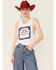 Brew City Beer Gear Women's White Patriotic Budweiser Graphic Muscle Tank, White, hi-res