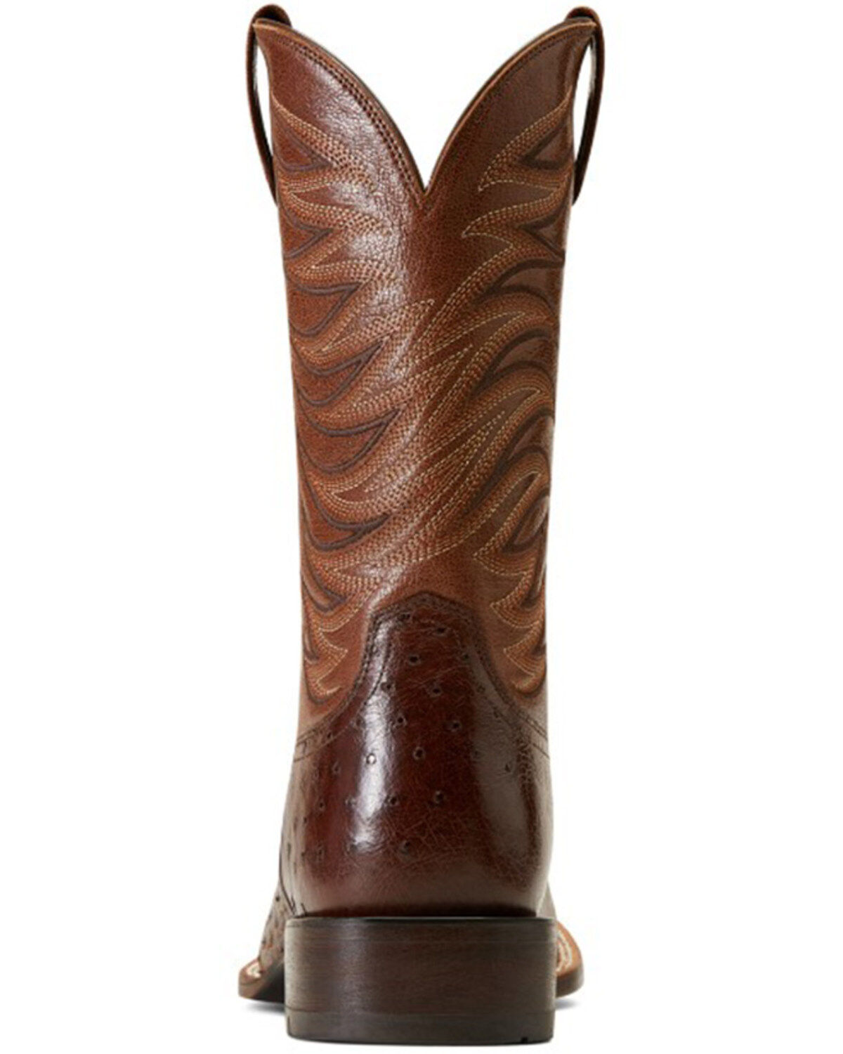 Image #3 - Ariat Men's Badlands Exotic Ostrich Western Boots - Broad Square Toe, Brown, hi-res
