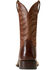 Image #3 - Ariat Men's Badlands Exotic Ostrich Western Boots - Broad Square Toe, Brown, hi-res