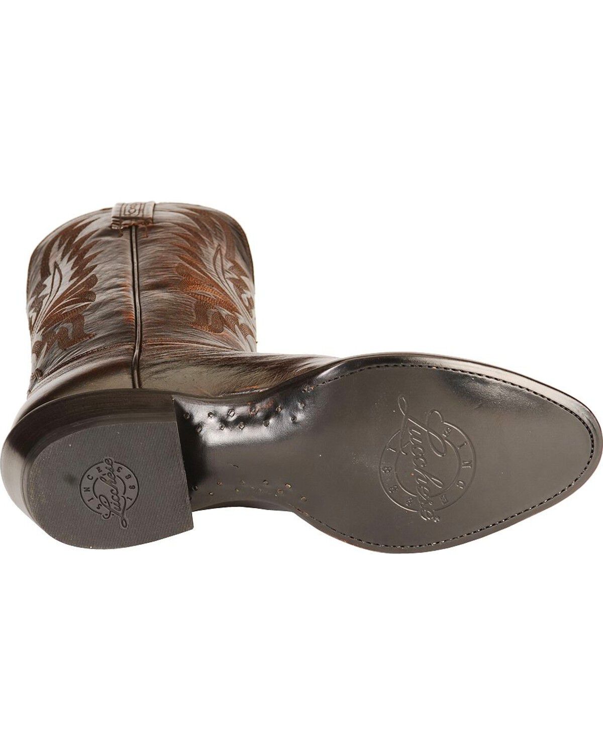 Image #5 - Lucchese Handmade Lonestar Calf Cowboy Boots - Medium Toe, , hi-res
