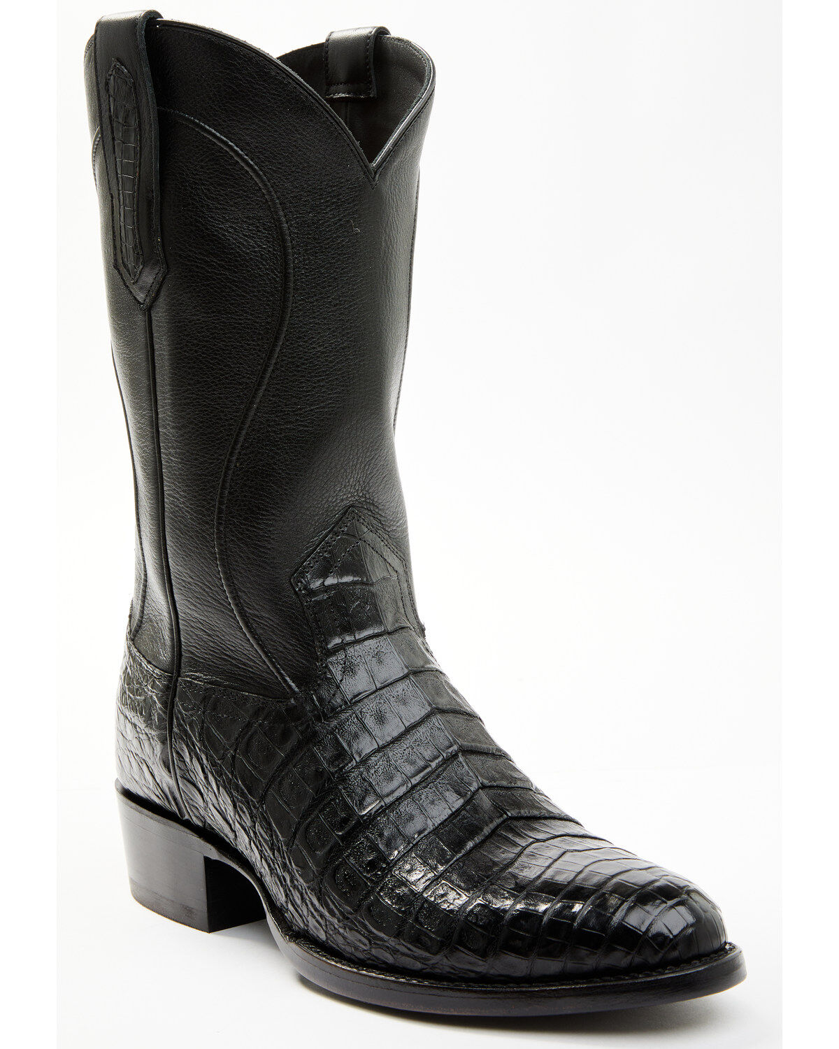 Image #1 - Cody James Black 1978® Men's Chapman Exotic Caiman Belly Western Boots - Round Toe, Black, hi-res