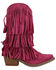 Image #2 - Dingo Girls' Wild Child Suede Fringe Western Boots - Snip Toe, Pink, hi-res