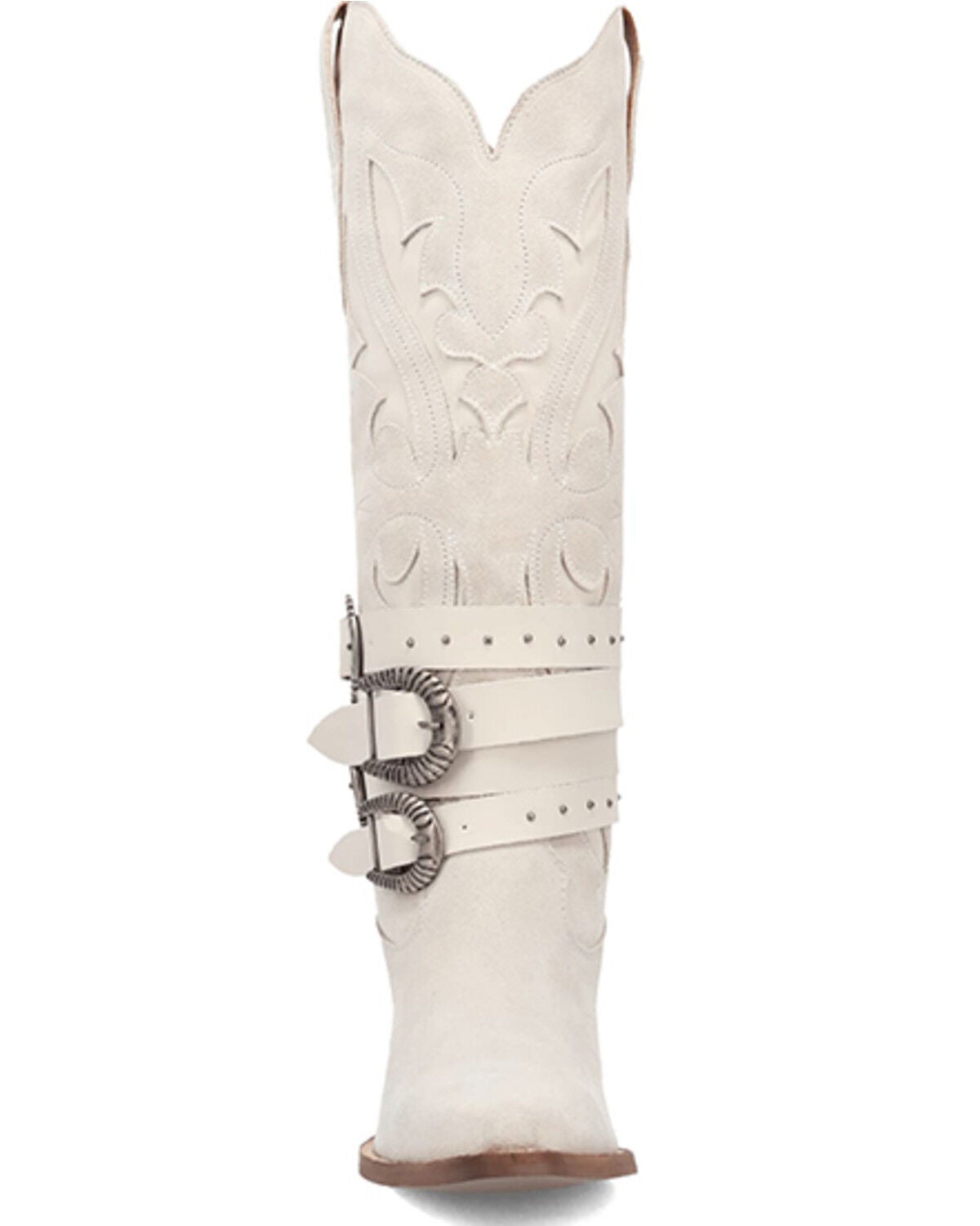 Image #5 - Dingo Women's Buck Wild Suede Tall Western Boots - Round Toe, White, hi-res