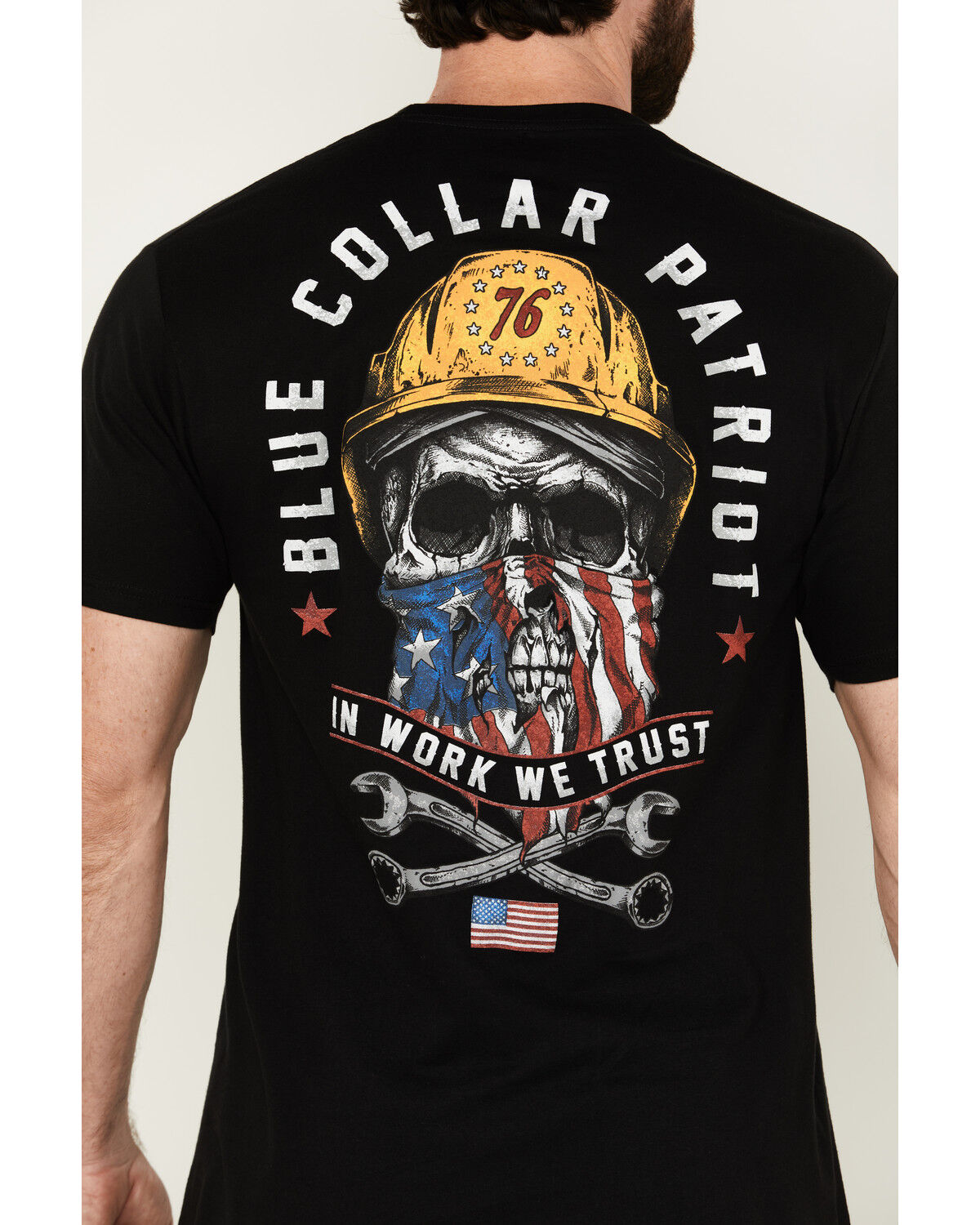 Image #4 - Howitzer Men's Blue Collar Trust Short Sleeve Graphic T-Shirt, , hi-res