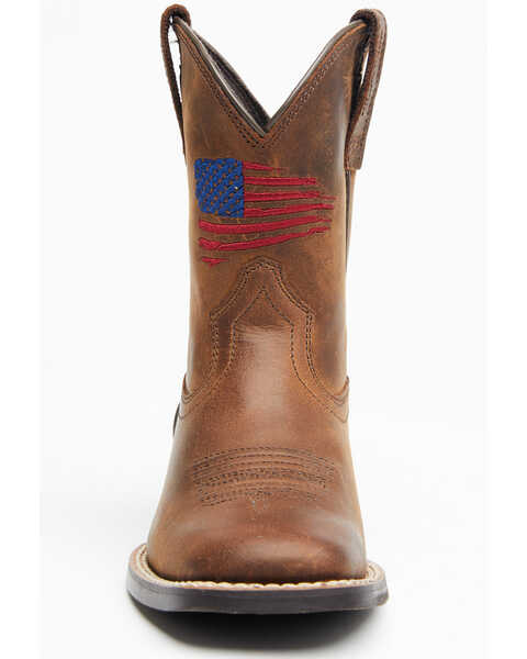 Image #4 - Ariat Boys' American Pride Western Boots - Square Toe, Brown, hi-res