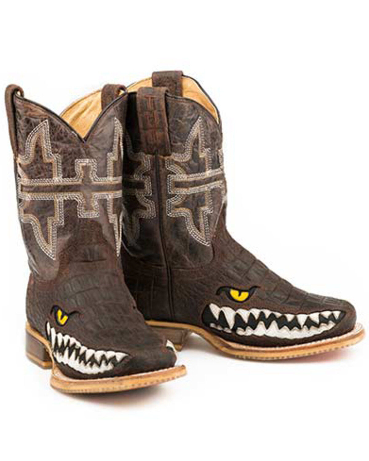 Image #3 - Tin Haul Boys' Swamp Chomp Western Boots - Broad Square Toe, , hi-res