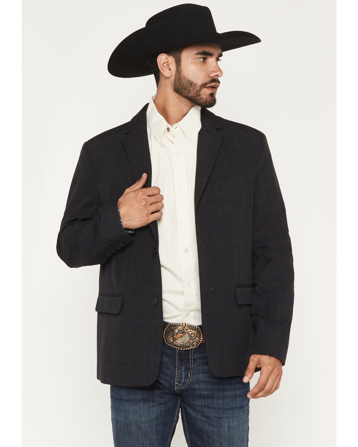 Image #1 - Cinch Men's Button-Down Sportcoat, Charcoal, hi-res