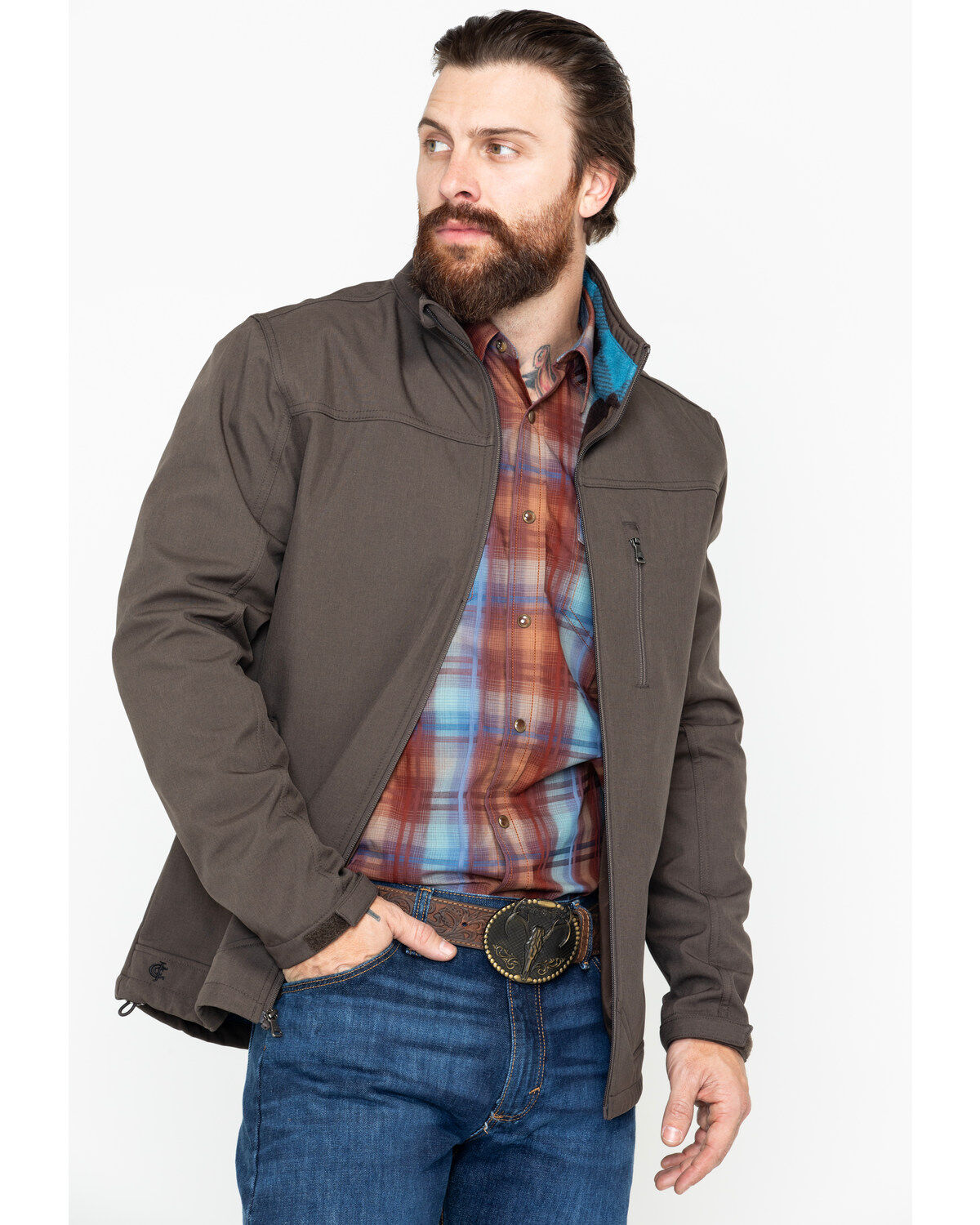 Image #1 - Cody James Core Men's Poly Zip-Up Steamboat Softshell Jacket, , hi-res