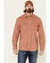 Image #1 - Pendleton Men's Rust Beach Shack Solid Long Sleeve Western Shirt, Rust Copper, hi-res