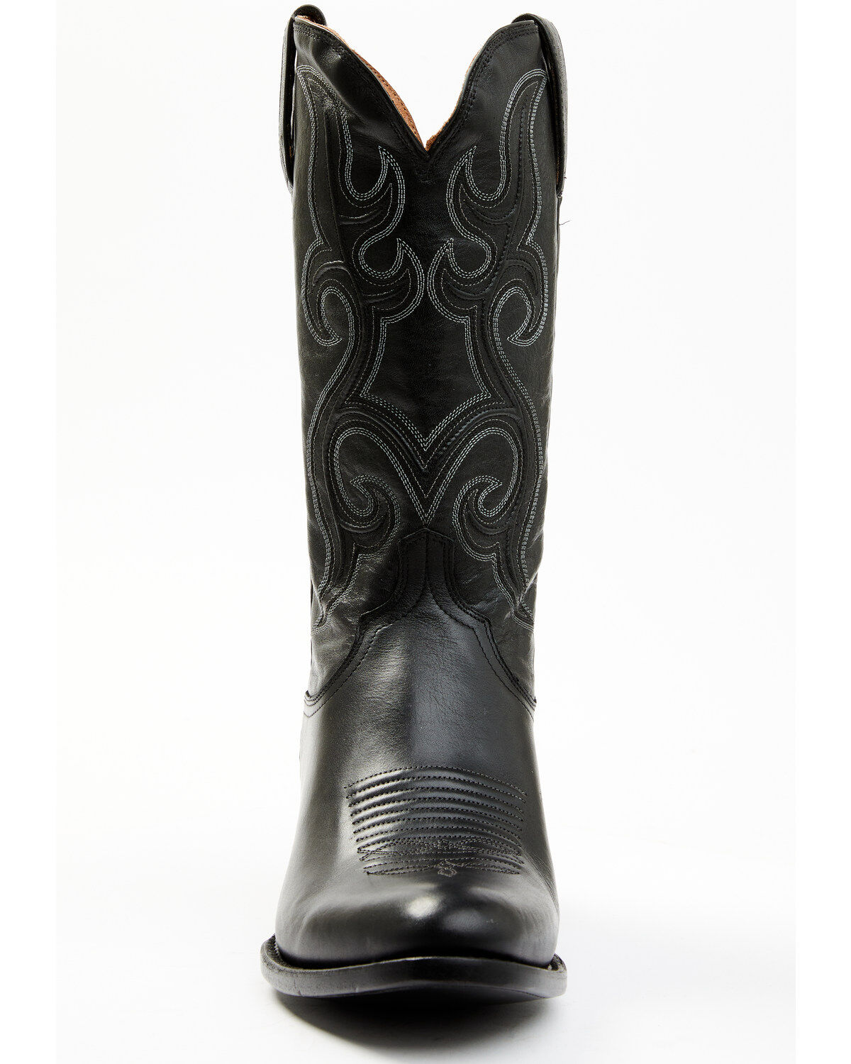 Image #4 - Lucchese Men's Cowhide Western Boots - Round Toe, Black, hi-res