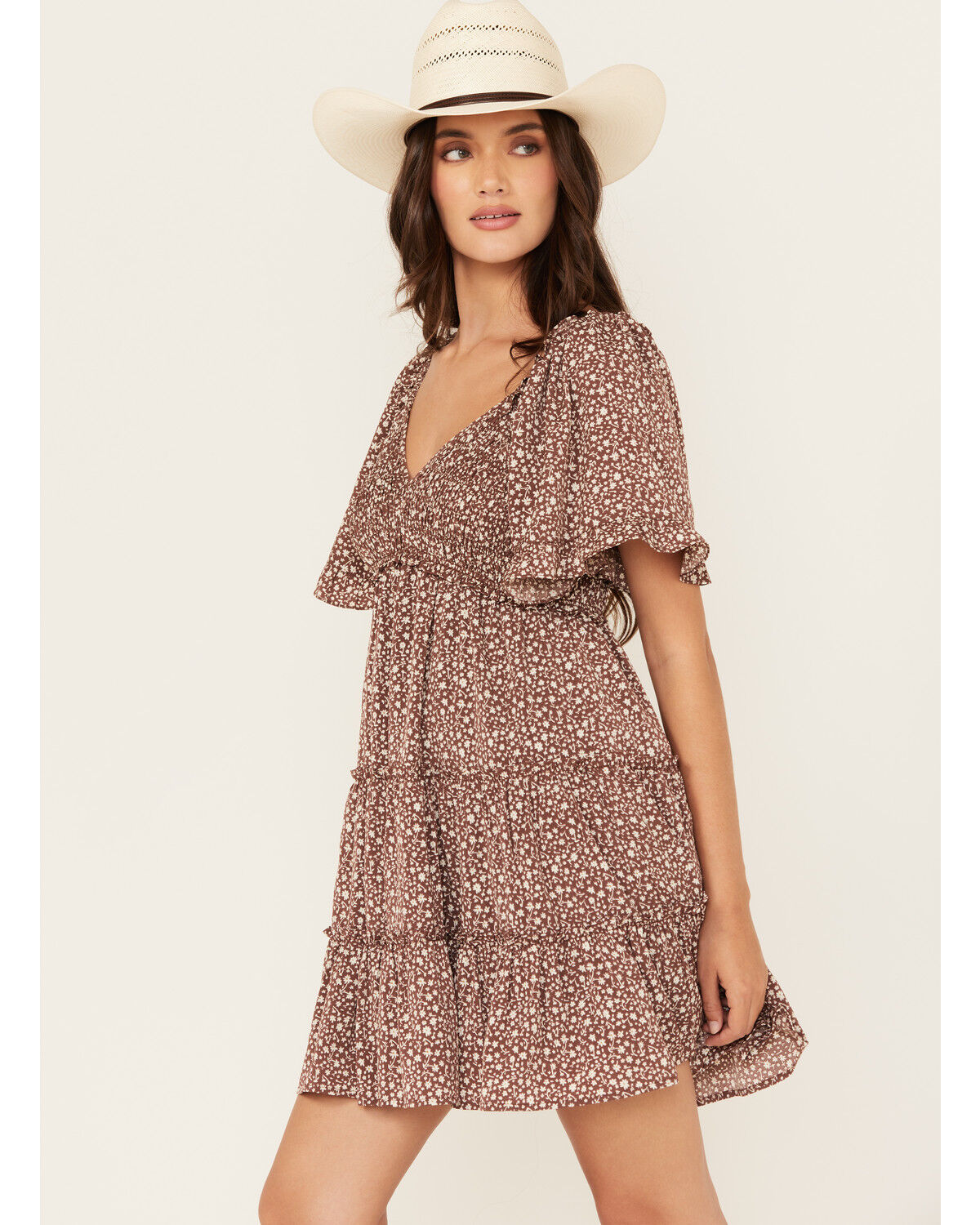 開催中セール一覧 Yura Barn Boot | Dress Mini Sleeve Short Print Floral Women's 美容液