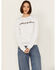 Image #1 - Gina Tees Women's Cowboy Up or Shut Up Sweatshirt, White, hi-res