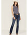 Image #2 - Roper Women's Amarillo Poplin Sleeveless Pearl Snap Western Shirt, , hi-res