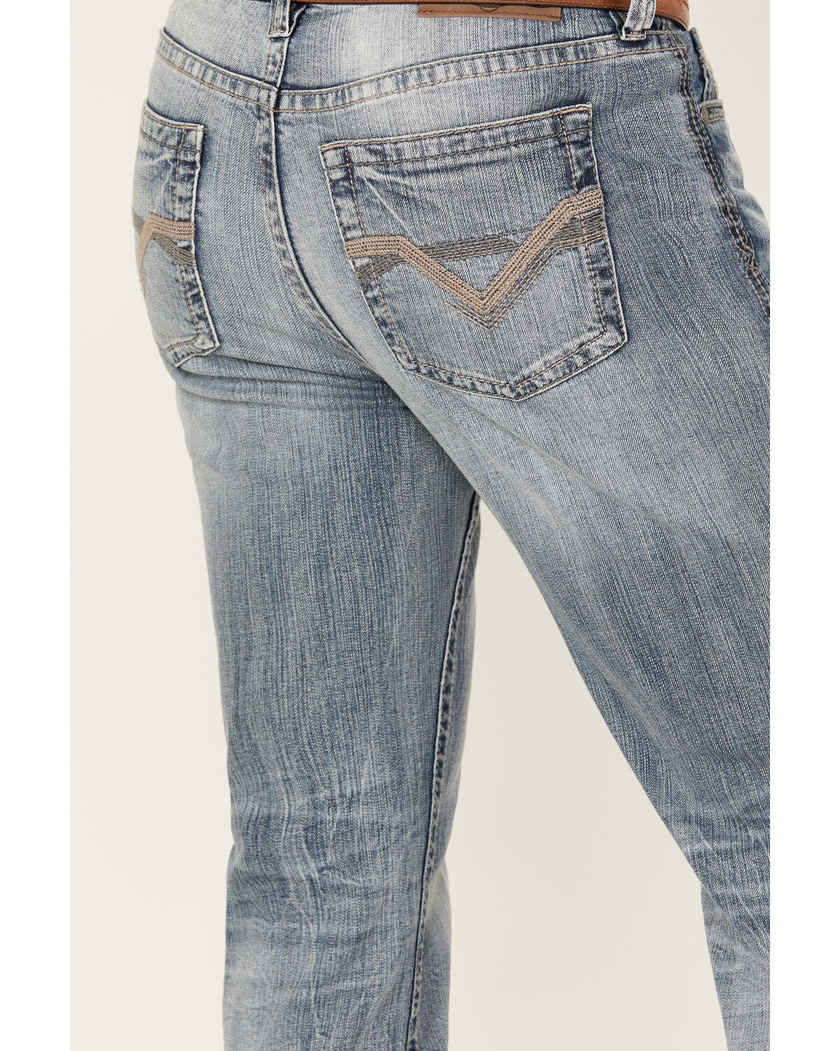 Image #4 - Cody James Men's Stampede Wash Jackson Slim Straight Stretch Denim Jeans, Light Wash, hi-res