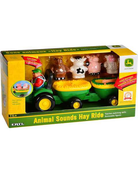 Image #3 - John Deere Animal Sounds Hay Ride Toy Set, Green, hi-res