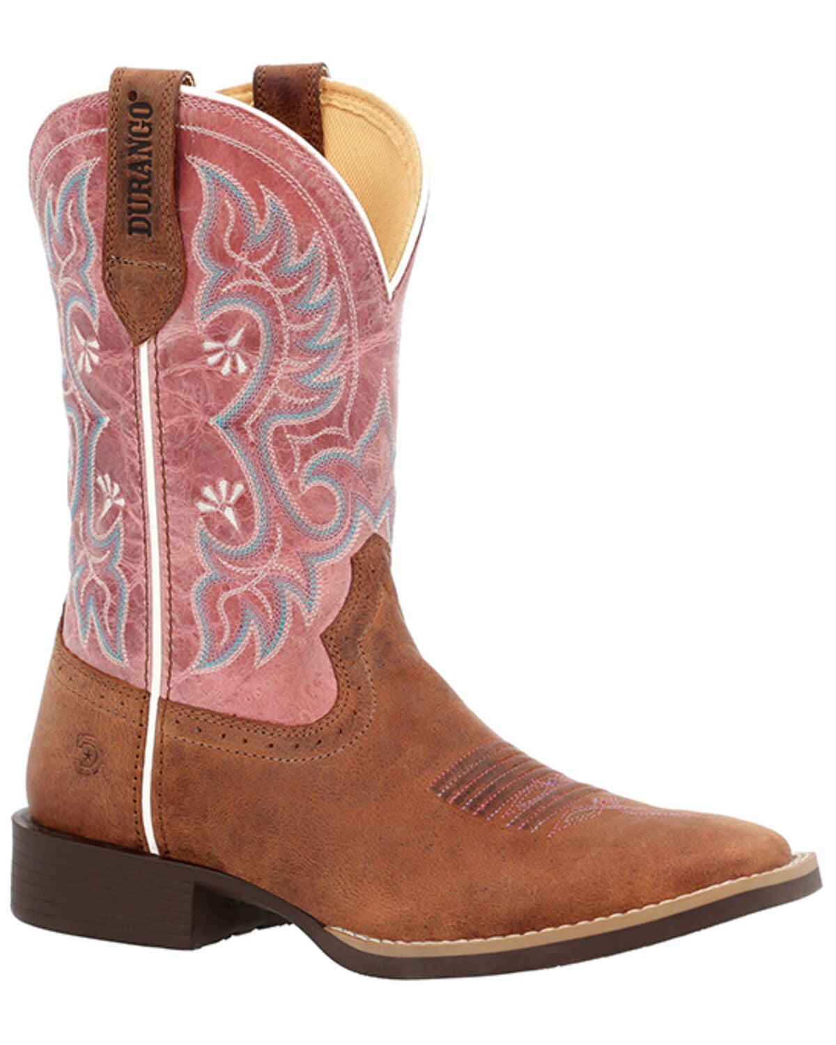 Durango Women's Westward Performance Western Boots - Broad Square Toe, Rose, hi-res