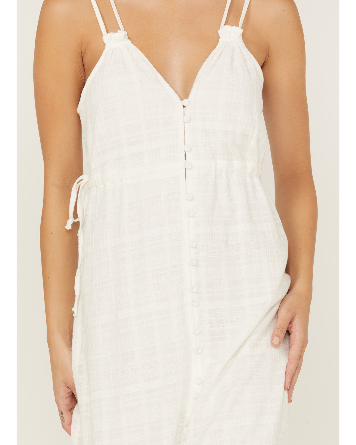 Image #3 - Wishlist Women's Side Tie Double Strap Midi Dress, Ivory, hi-res
