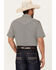 Image #4 - Cody James Men's Pool Party Geo Print Short Sleeve Snap Western Shirt, Navy, hi-res