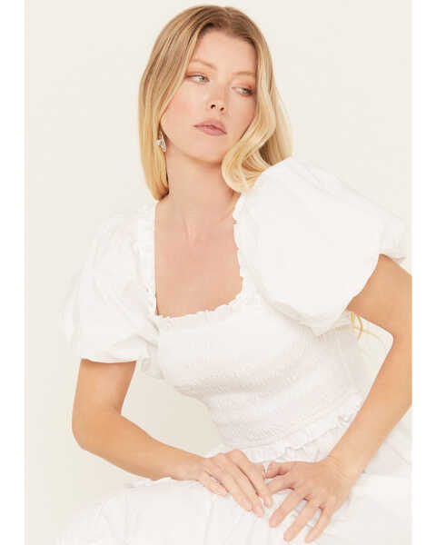 Cleobella Women's Cherith Tier Midi Dress, White, hi-res