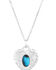 Image #1 - Montana Silversmiths Women's Chiseled Heart Turquoise Necklace, Silver, hi-res