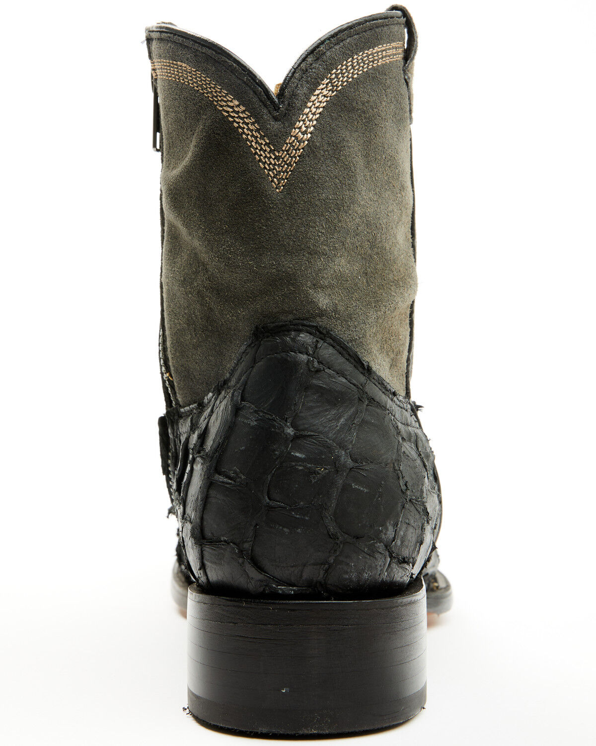 Image #5 - Corral Men's Exotic Pirarucu Western Ankle Boots - Square Toe, Black, hi-res
