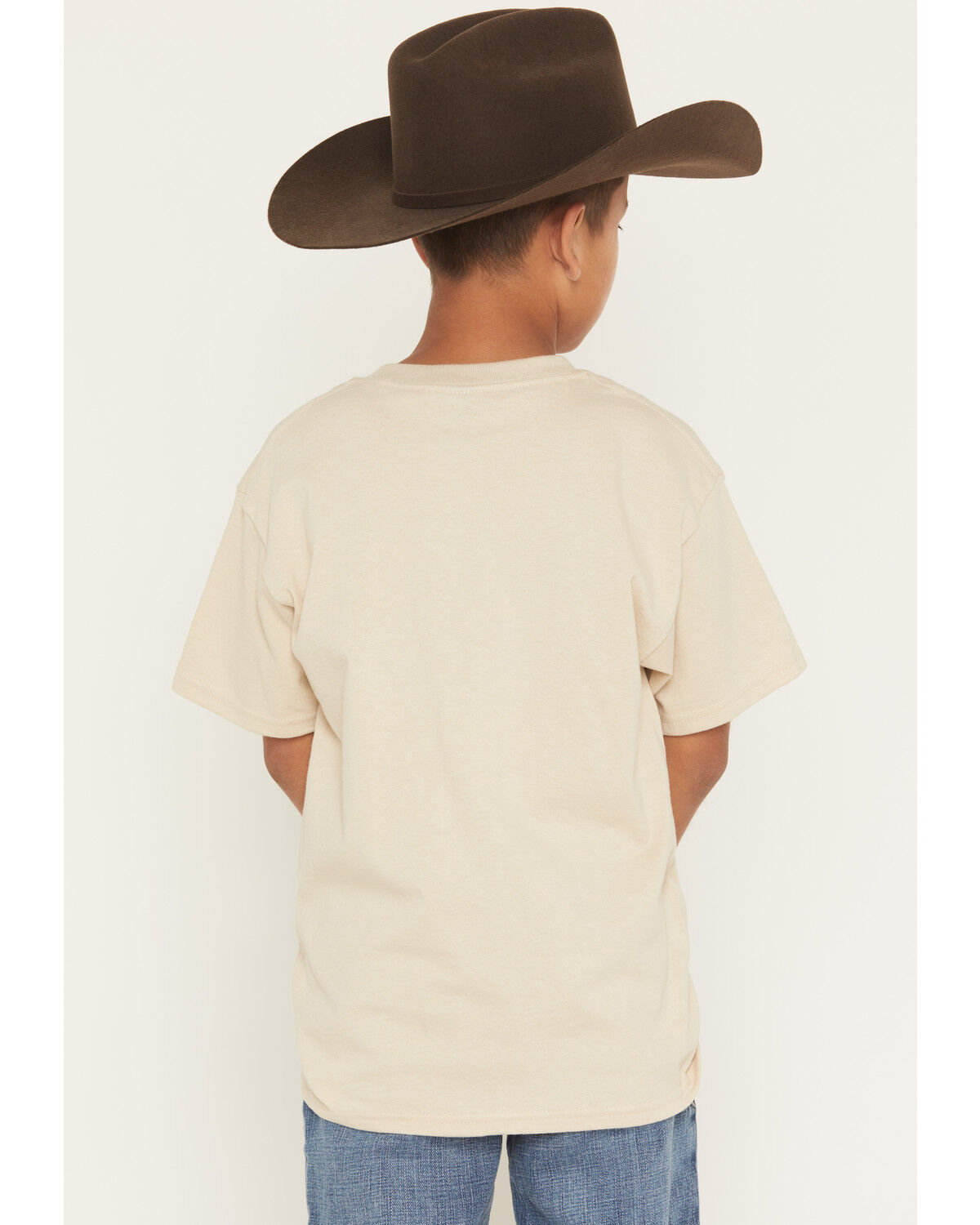 Image #4 - Cowboy Hardware Boys' Bullrider Mexican Flag Short Sleeve Graphic T-Shirt, Sand, hi-res