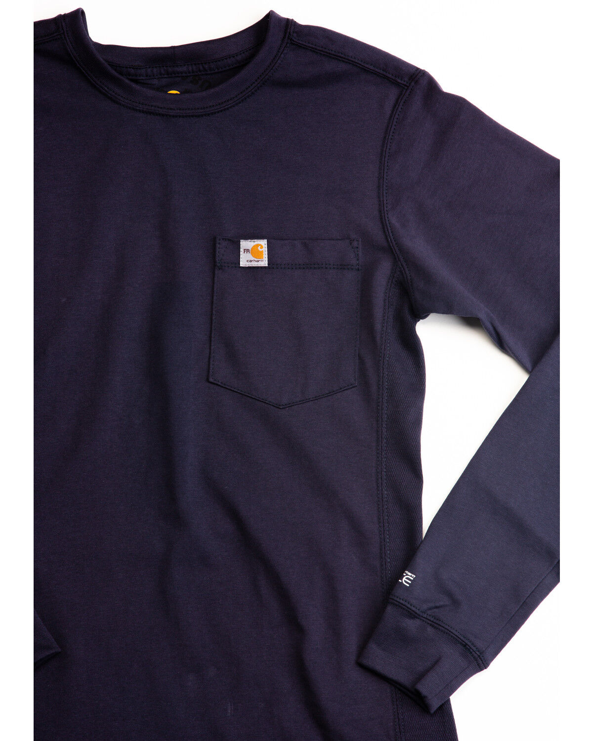 Image #3 - Carhartt Women's FR Force Solid Long Sleeve Work Shirt, Navy, hi-res