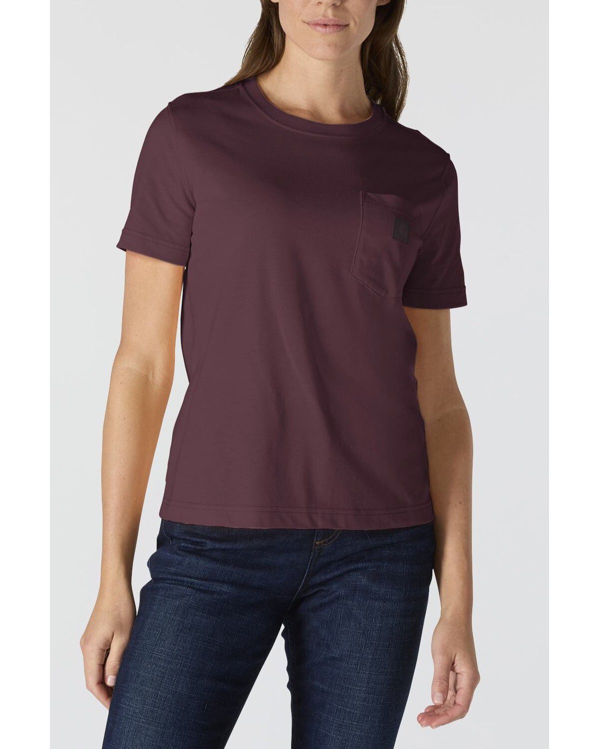 Image #1 - Carhartt Women's Durham Short Sleeve Work Overshirt, Burgundy, hi-res