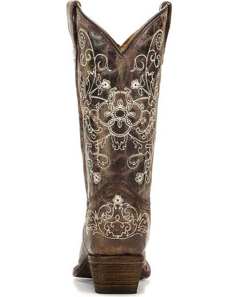 Image #6 - Corral Youth Embroidered Snip Toe Western Boots, , hi-res