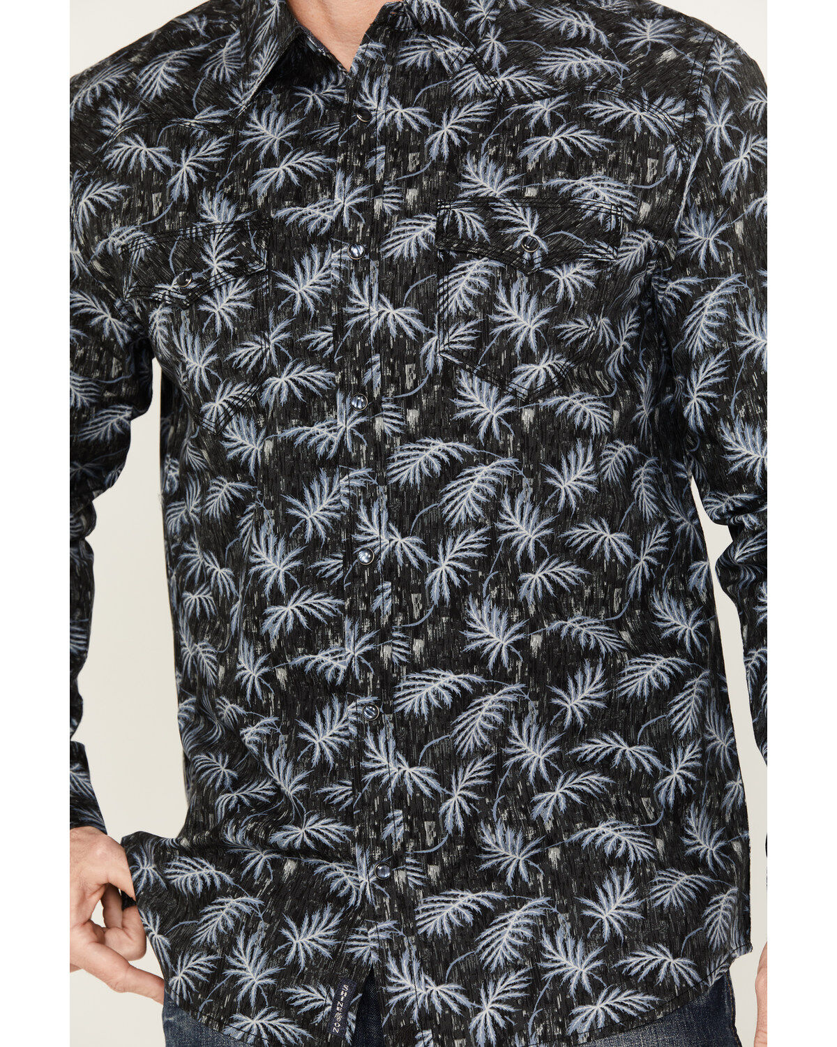 Image #3 - Moonshine Spirit Men's Kaanapali Floral Print Long Sleeve Snap Western Shirt, Black, hi-res