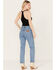 Image #3 - Wrangler Women's Medium Wash High Rise Wild West Straight Jeans, Blue, hi-res
