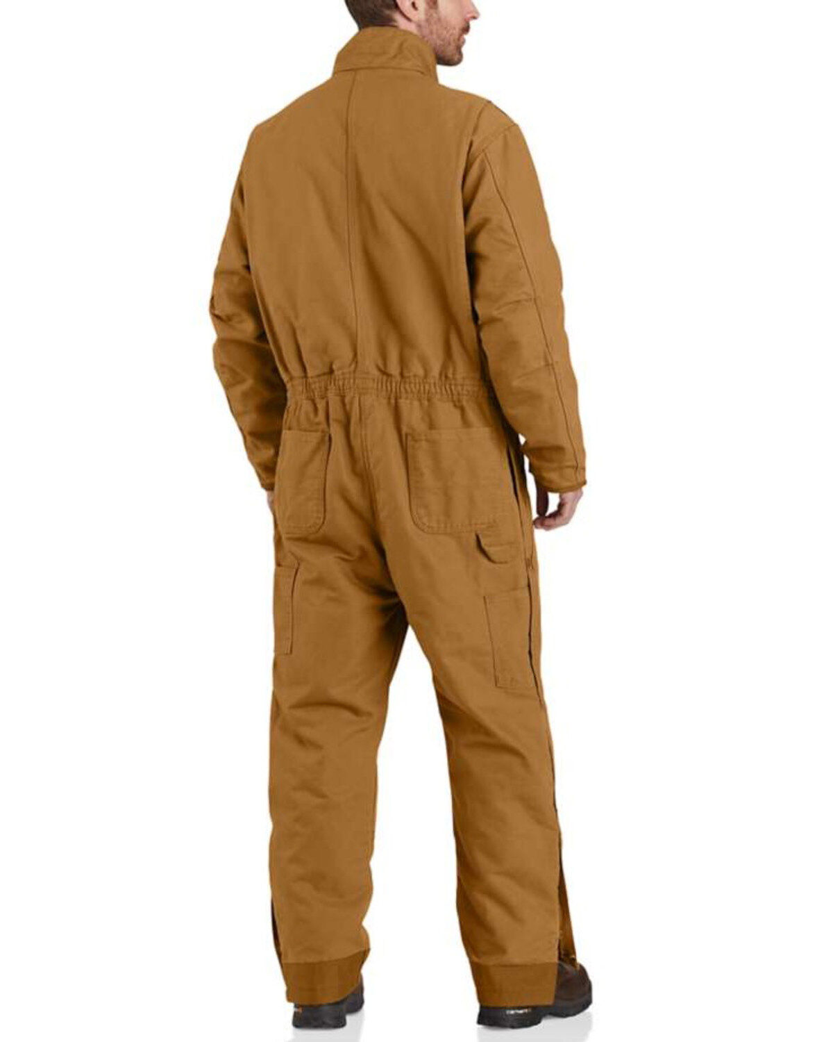 Image #2 - Carhartt Men's Brown Washed Duck Insulated Coveralls, , hi-res