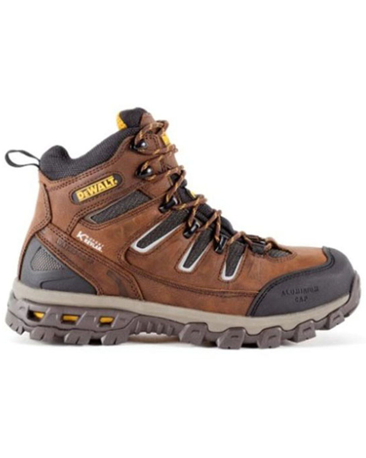 Image #2 - DeWalt Men's Argon Waterproof Work Boots - Aluminum Toe, Brown, hi-res