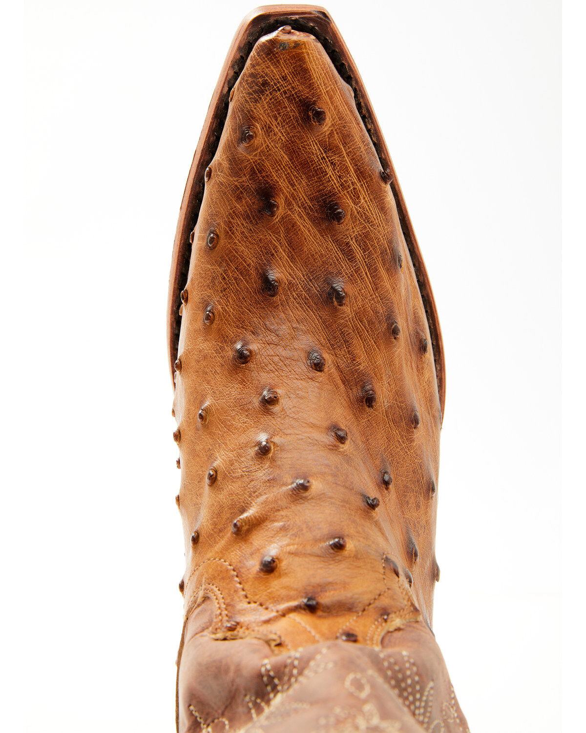 Image #6 - Shyanne Women's Daisie Exotic Full Quill Ostrich Western Boots - Snip Toe, Tan, hi-res