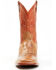 Image #4 - Cody James Men's Upper Two-Tone Leather Western Boots - Broad Square Toe , Orange, hi-res
