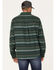 Brothers & Sons Men's Novelty Stripe Long Sleeve Button Down Western Flannel Shirt , Forest Green, hi-res