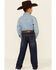 Image #2 - Cinch Boys' White Label Demin Straight Leg Jeans - 4-7, Denim, hi-res