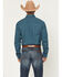 Image #4 - Wrangler Men's Geo Print Long Sleeve Button-Down Stretch Western Shirt, Blue, hi-res