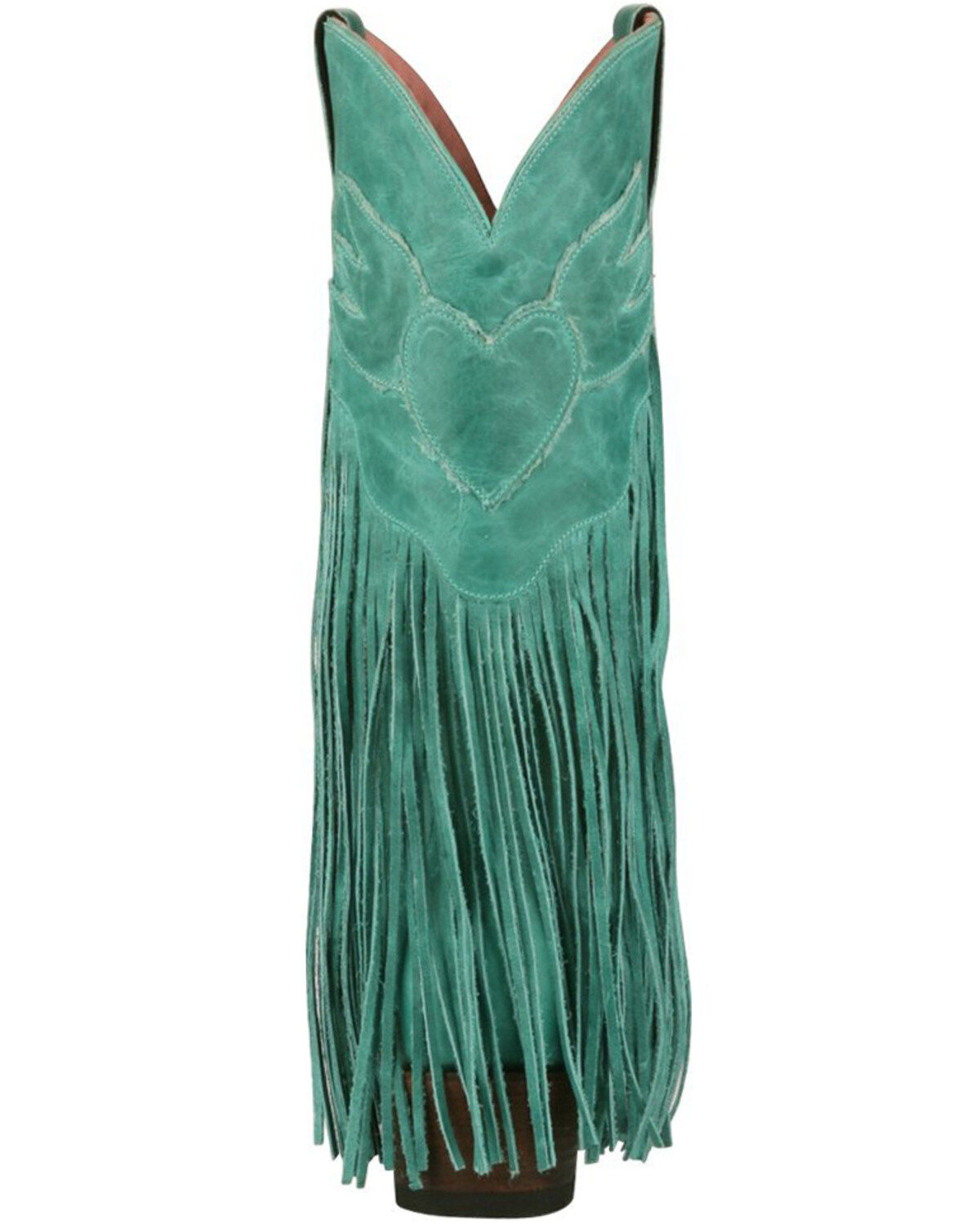 Image #4 - Junk Gypsy by Lane Women's Dreamer Fringe Western Boots - Snip Toe, Turquoise, hi-res