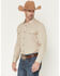 Image #2 - Gibson Trading Co Men's Southside Tonal Satin Striped Long Sleeve Snap Stretch Western Shirt, Taupe, hi-res